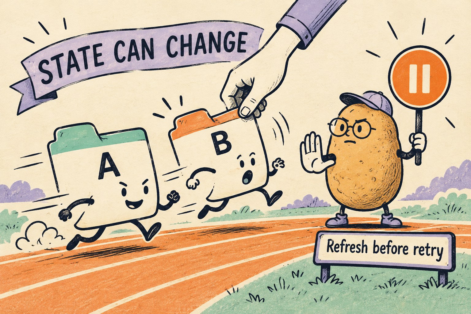 Moving tab card illustrates state changing between preflight and pairing